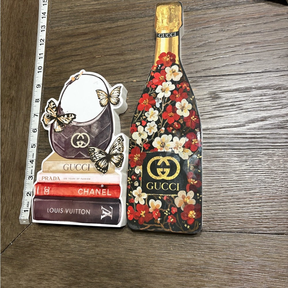 Gucci Decorative Art with Butterfly and Book Motif